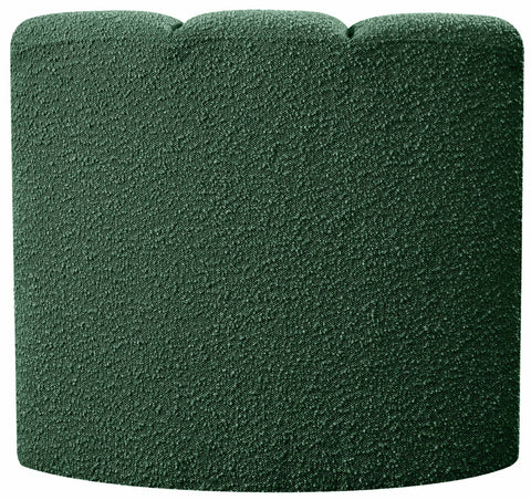 Yara Boucle Fabric Upholstered Curved Corner Chair, 1 Piece