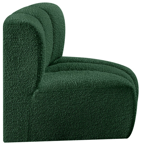 Yara Boucle Fabric Upholstered Curved Corner Chair, 1 Piece