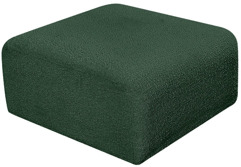 Briar Green Boucle Fabric Upholstered Modular Ottoman, 1 Piece