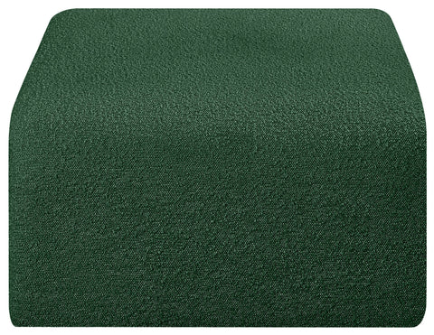 Briar Green Boucle Fabric Upholstered Modular Ottoman, 1 Piece