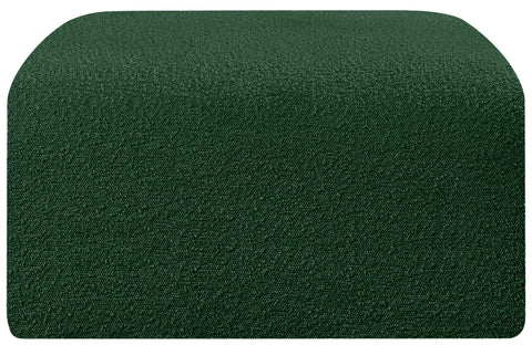 Briar Green Boucle Fabric Upholstered Modular Ottoman, 1 Piece