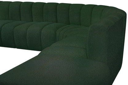 Zara Green Boucle Fabric Modular Sofa S10A