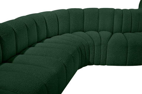 Briar Green 161 Boucle Fabric Upholstered Modular Sectional, 10-Piece