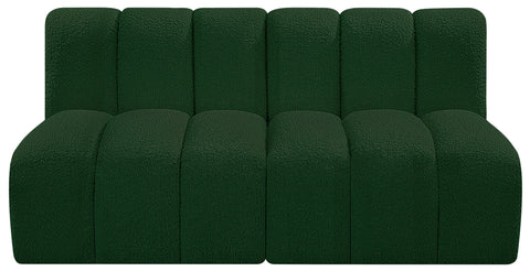 Briar Green 60 Boucle Fabric Upholstered Modular Sectional , 2-Piece (Style 1)