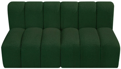 Zara Green Boucle Fabric Modular Sofa S2A