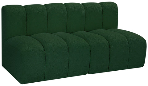 Briar Green 60 Boucle Fabric Upholstered Modular Sectional , 2-Piece (Style 1)