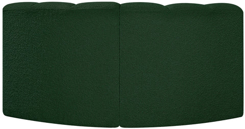 Briar Green 60 Boucle Fabric Upholstered Modular Sectional , 2-Piece (Style 2)