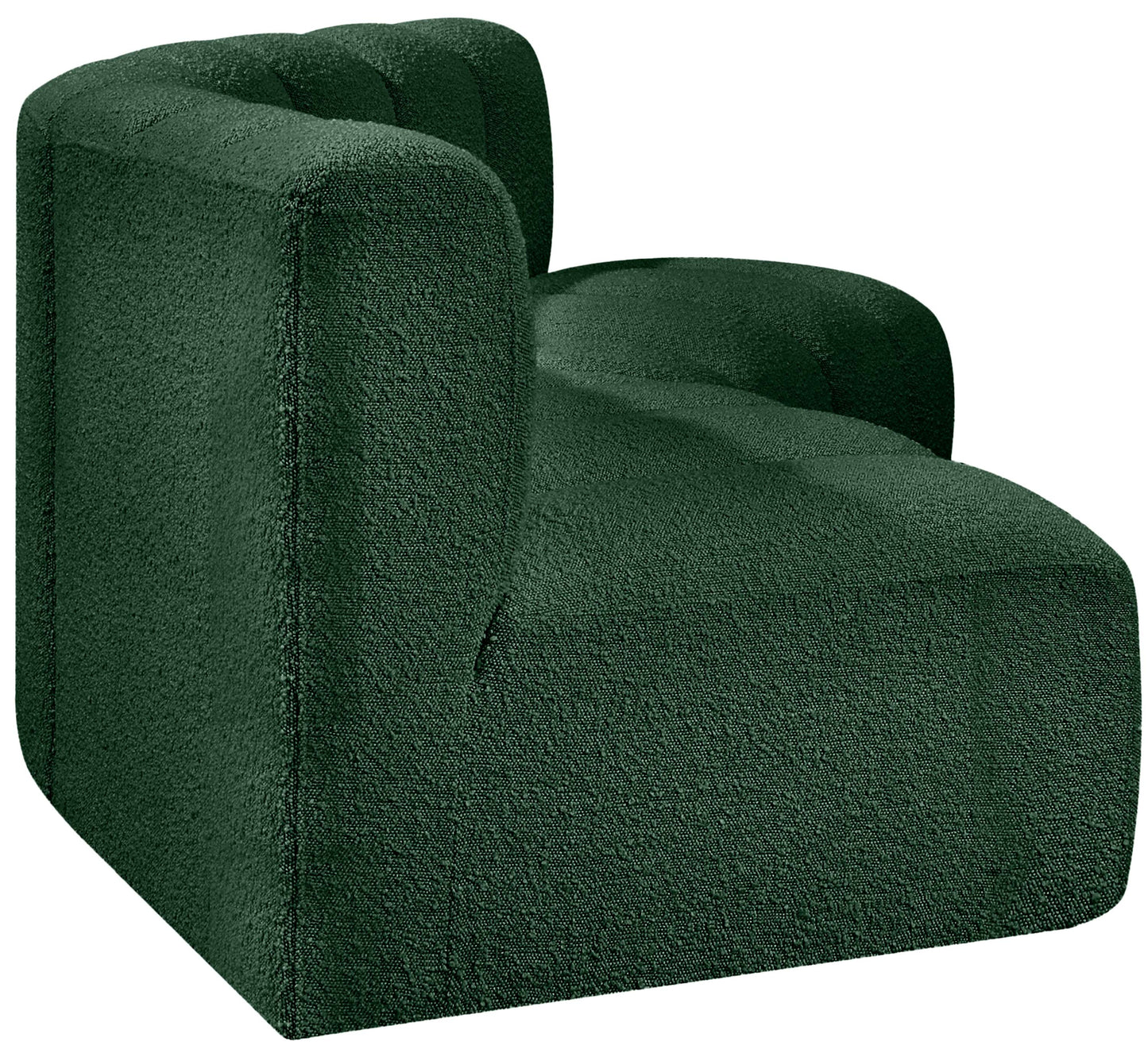 zara green boucle fabric modular sofa s3b