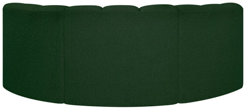 Yara 80" Green Boucle Fabric Upholstered Sectional, 3-Piece