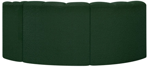 Briar Green 70 Boucle Fabric Upholstered Modular Sectional, 3-Piece