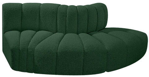 Briar Green 77 Boucle Fabric Upholstered Modular Sectional, 3-Piece
