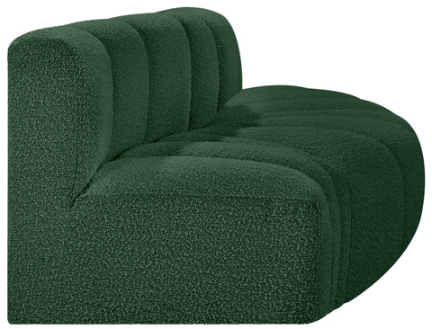 Briar Green 77 Boucle Fabric Upholstered Modular Sectional, 3-Piece
