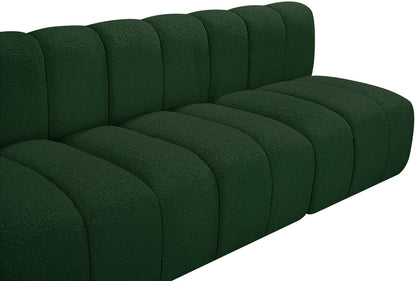 Zara Green Boucle Fabric Modular Sofa S3F