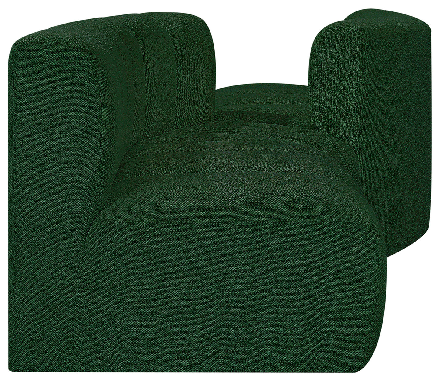 zara green boucle fabric modular sofa s4a