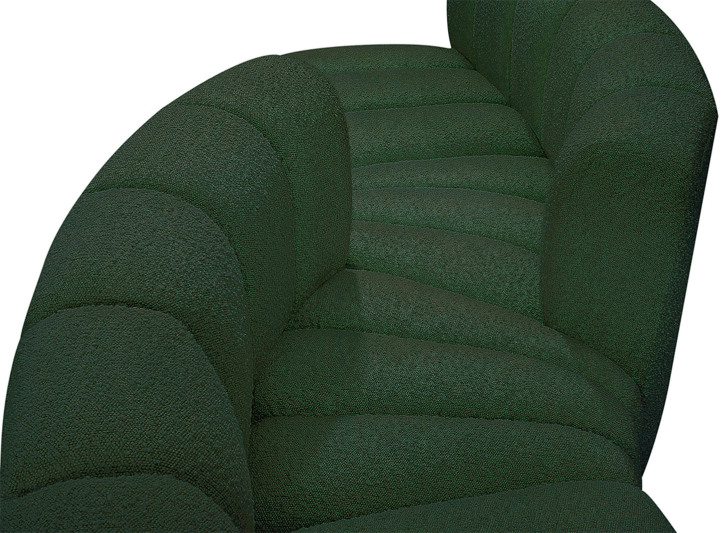 zara green boucle fabric modular sofa s4a