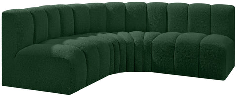 Briar Green 103 Boucle Fabric Upholstered Modular Sectional, 4-Piece