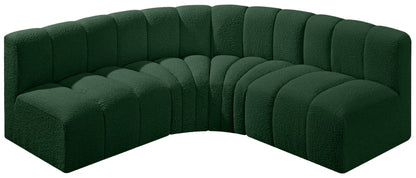 Zara Green Boucle Fabric Modular Sofa S4B