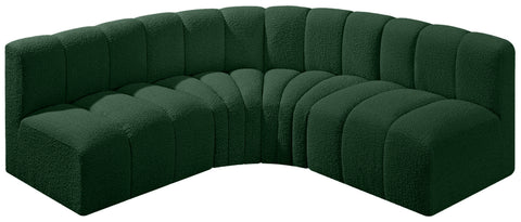 Briar Green 103 Boucle Fabric Upholstered Modular Sectional, 4-Piece