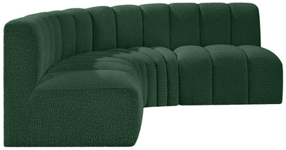 Zara Green Boucle Fabric Modular Sofa S4B