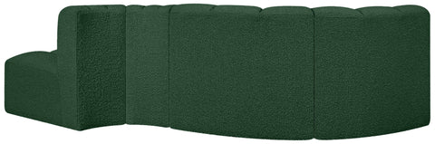 Briar Green 104 Boucle Fabric Upholstered Modular Sectional, 4-Piece