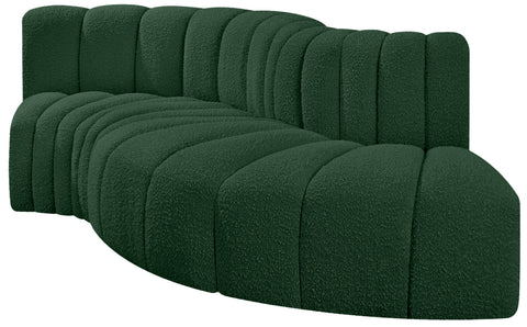 Briar Green 104 Boucle Fabric Upholstered Modular Sectional, 4-Piece