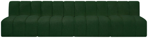 Briar Green 119 Boucle Fabric Upholstered Modular Sectional, 4-Piece