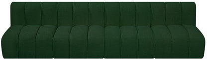 Zara Green Boucle Fabric Modular Sofa S4E