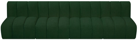 Briar Green 119 Boucle Fabric Upholstered Modular Sectional, 4-Piece