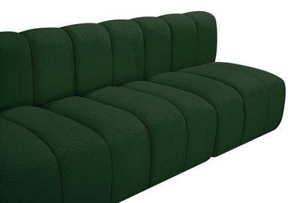 Zara Green Boucle Fabric Modular Sofa S4E