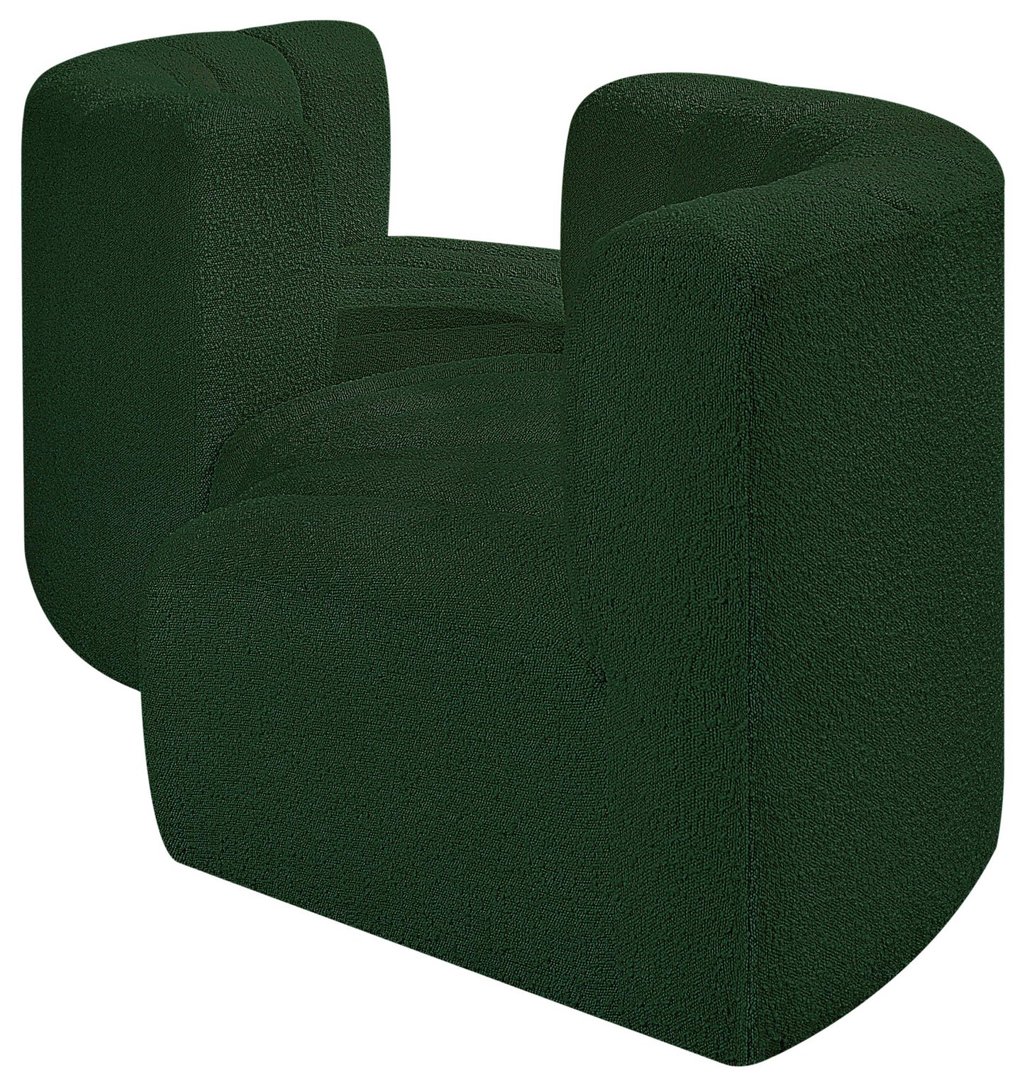 zara green boucle fabric modular sofa s4f