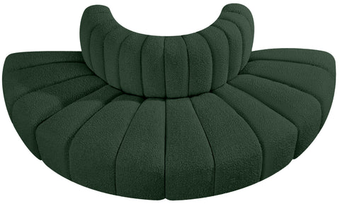 Briar Green 90 Boucle Fabric Upholstered Modular Sectional, 4-Piece