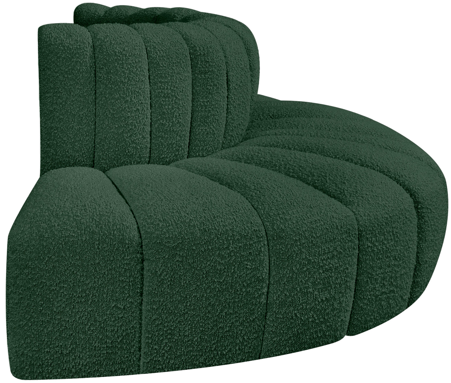 zara green boucle fabric modular sofa s4g