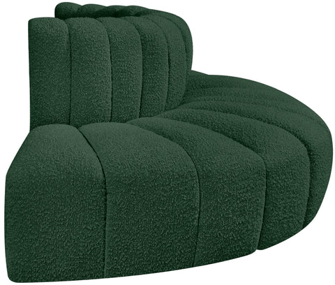Briar Green 90 Boucle Fabric Upholstered Modular Sectional, 4-Piece