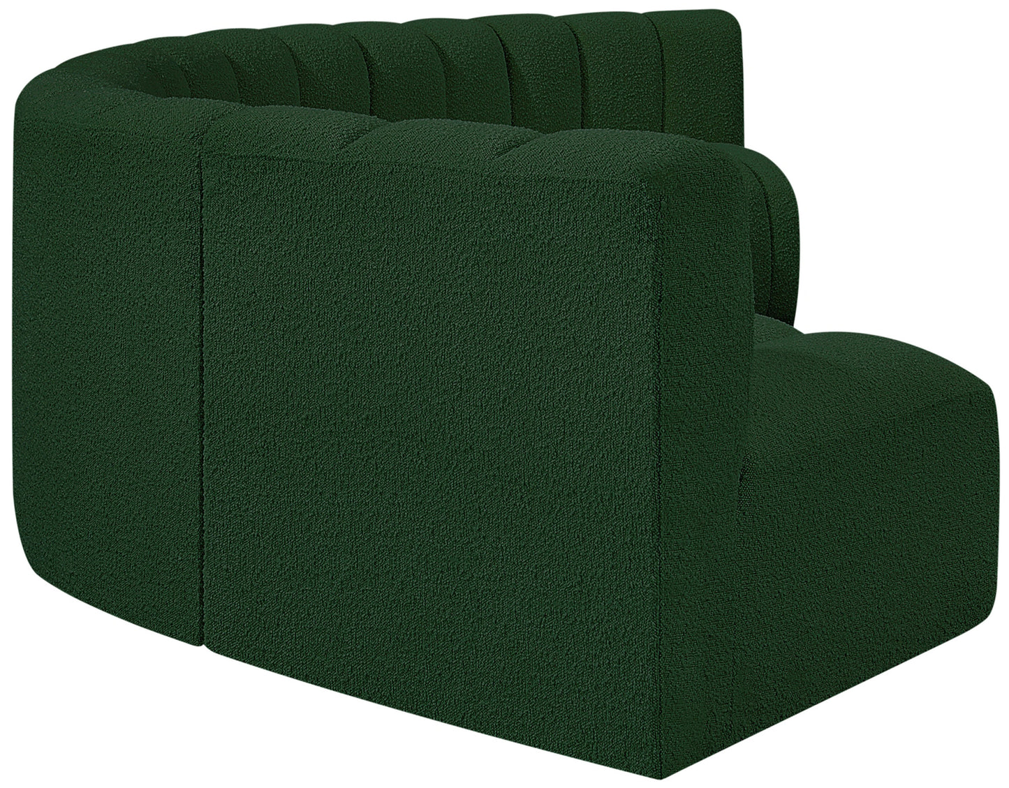 zara green boucle fabric modular sofa s6b