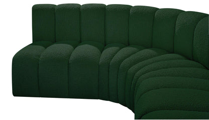 Zara Green Boucle Fabric Modular Sofa S6B