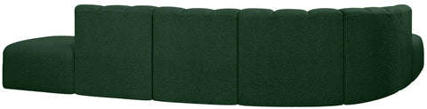 Yara 172" Green Boucle Fabric Upholstered Sectional, 7-Piece