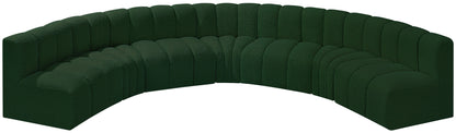 Zara Green Boucle Fabric Modular Sofa S7B