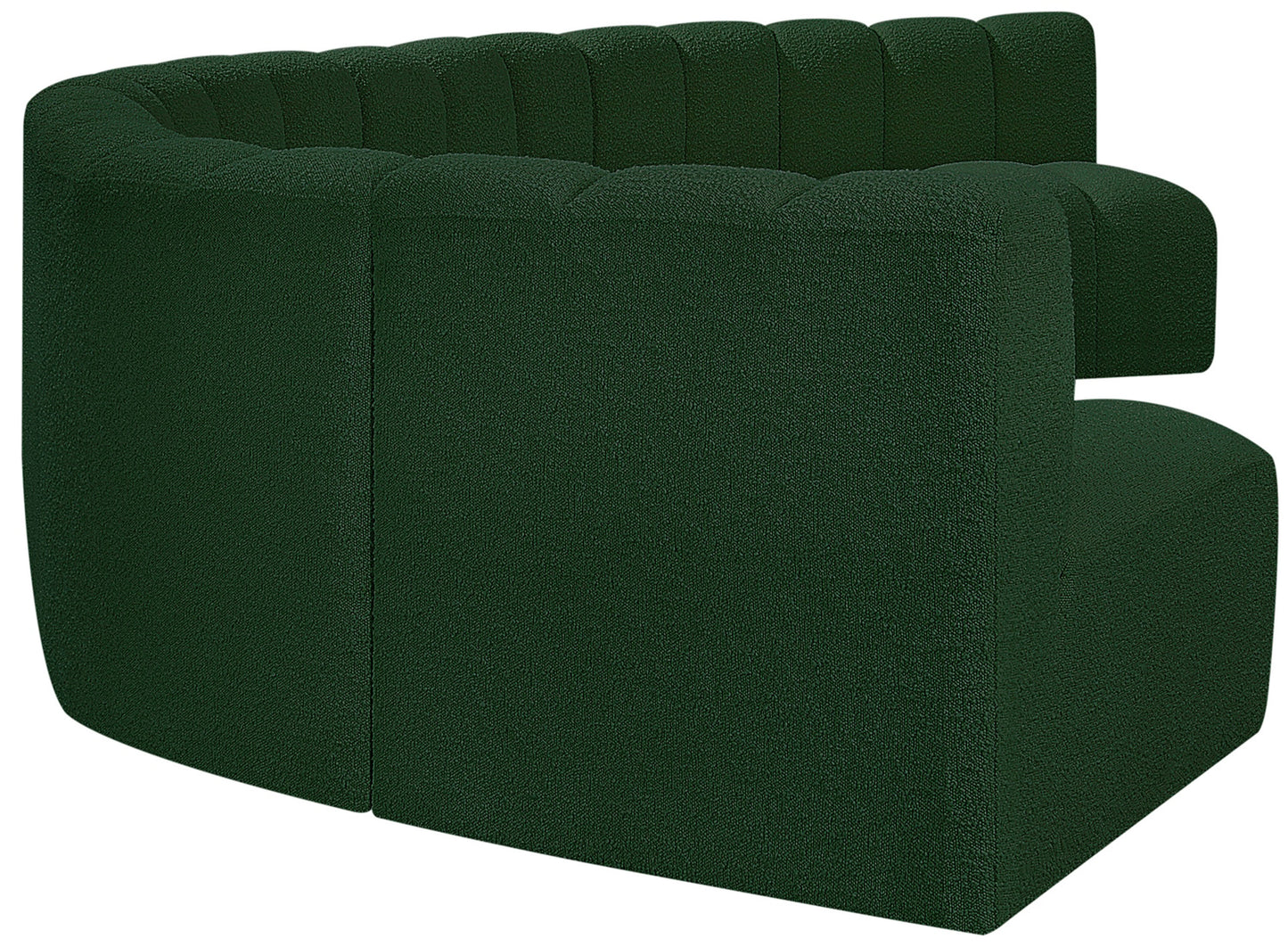 zara green boucle fabric modular sofa s7b