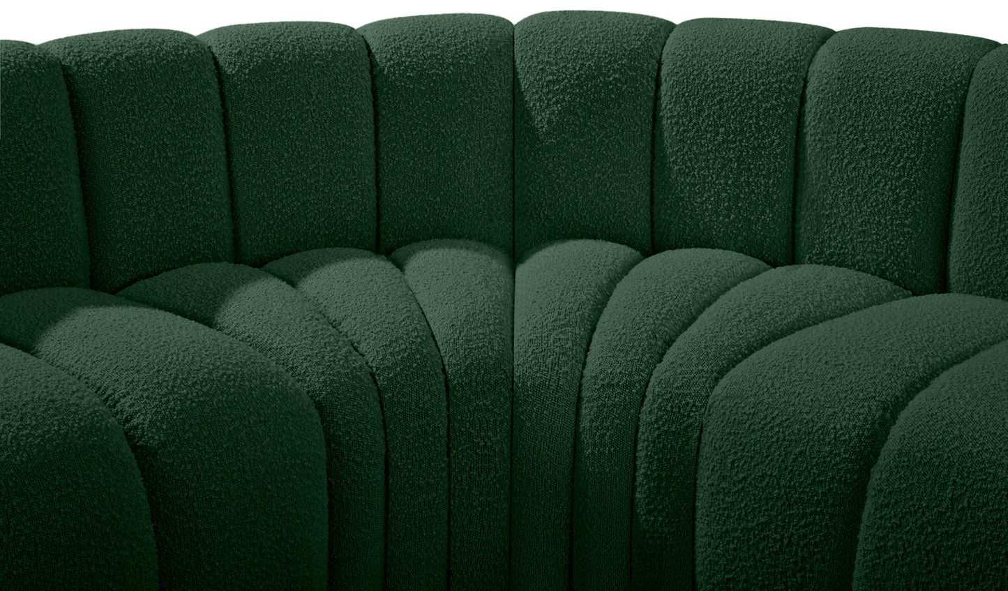 zara green boucle fabric modular sofa s7b