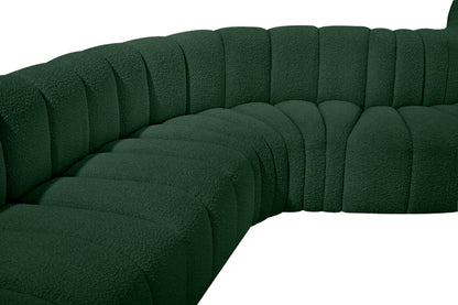 Zara Green Boucle Fabric Modular Sofa S7C