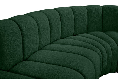 Zara Green Boucle Fabric Modular Sofa S7C