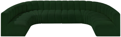 Zara Green Boucle Fabric Modular Sofa S8A