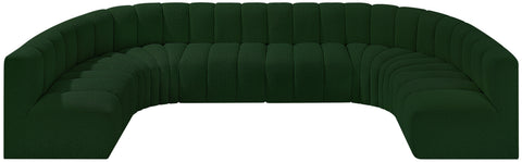 Briar Green 150 Boucle Fabric Upholstered Modular Sectional, 8-Piece