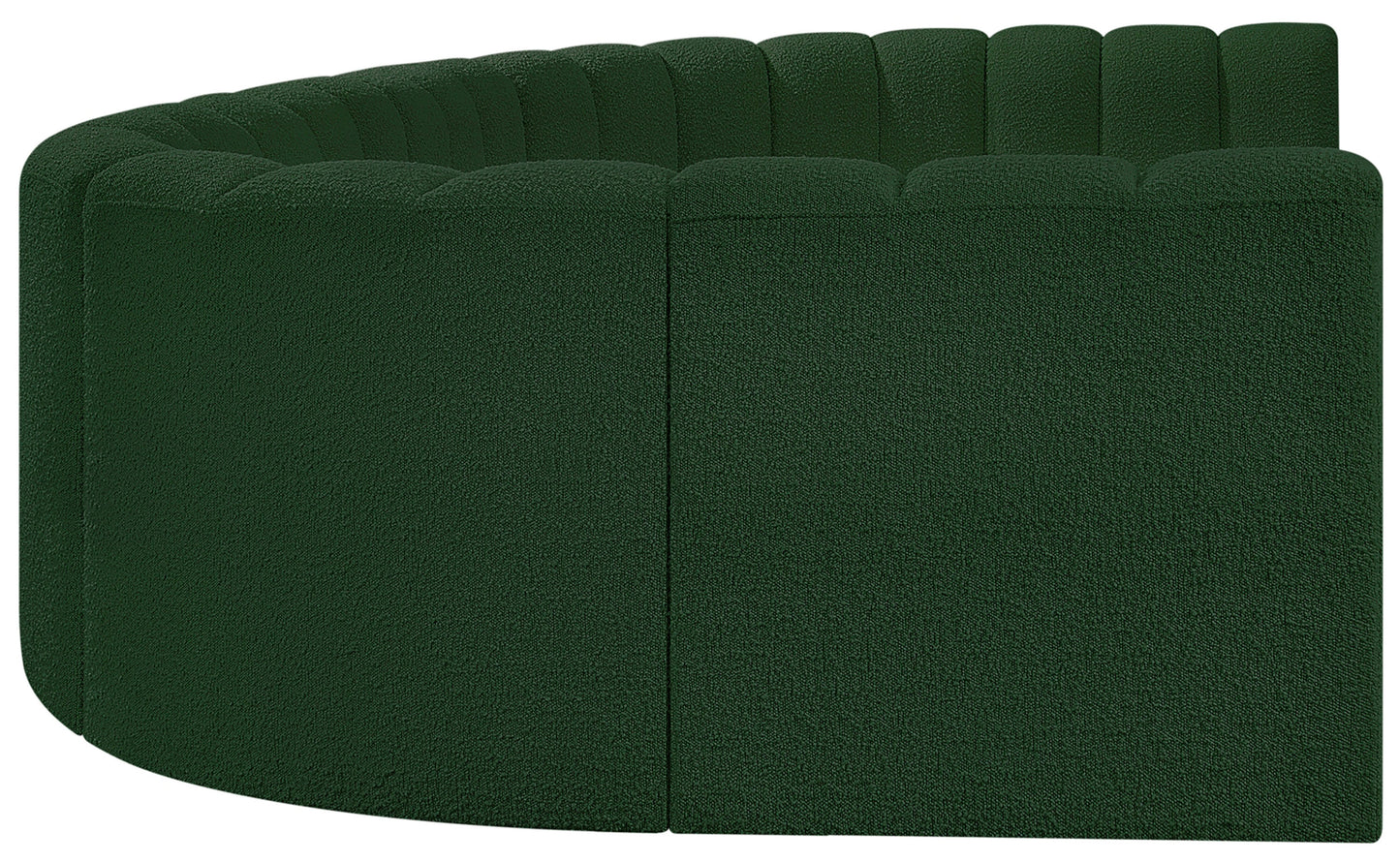 zara green boucle fabric modular sofa s8a