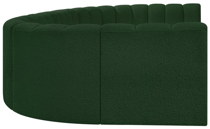 Zara Green Boucle Fabric Modular Sofa S8A