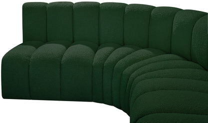 Zara Green Boucle Fabric Modular Sofa S8A