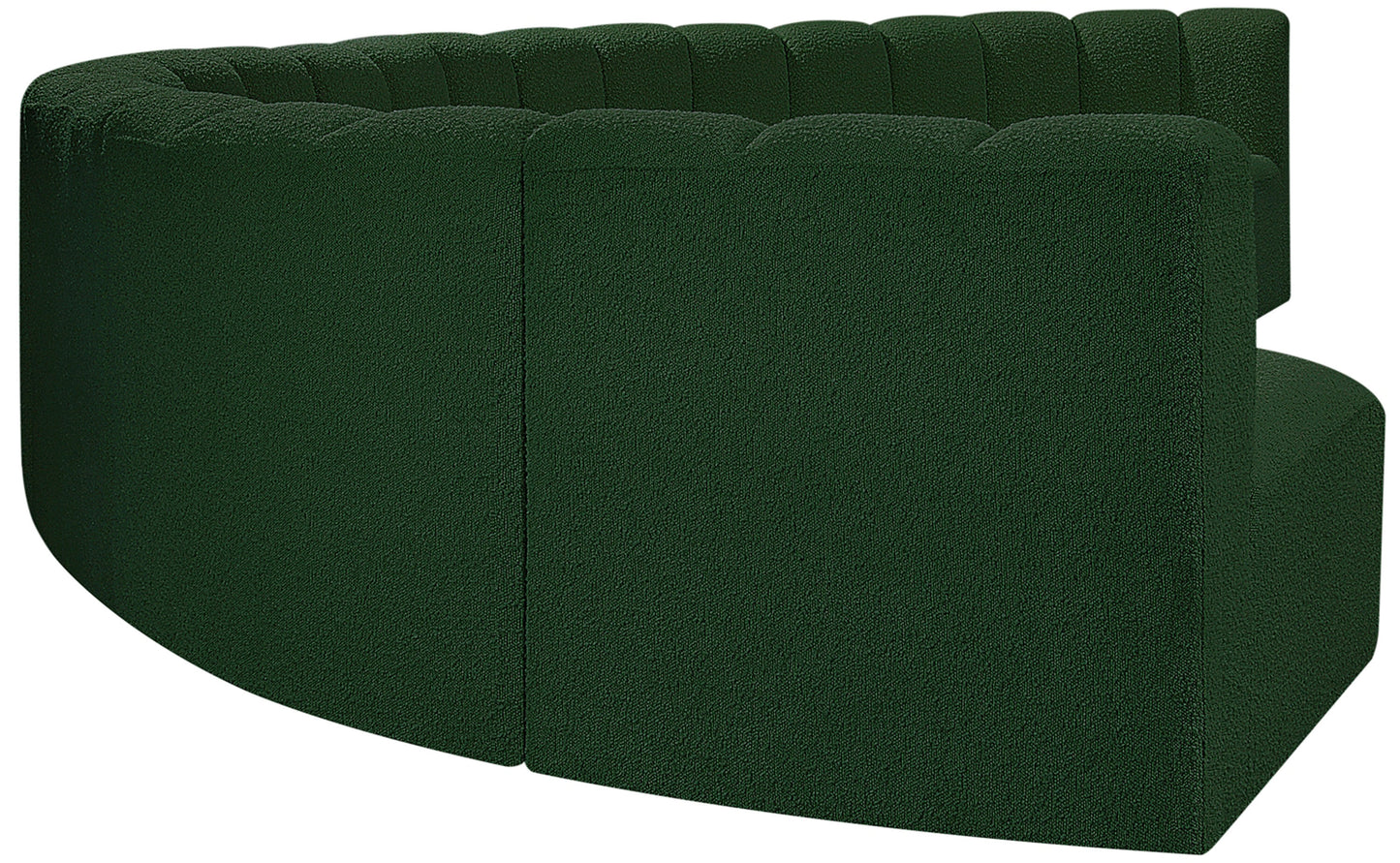 zara green boucle fabric modular sofa s8b