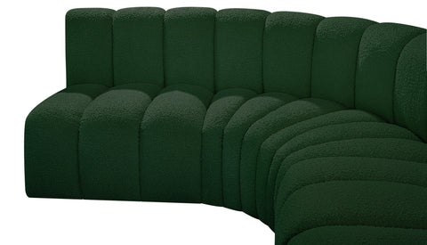 Briar Green 162 Boucle Fabric Upholstered Modular Sectional, 8-Piece