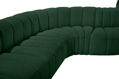 Zara Green Boucle Fabric Modular Sofa S8B