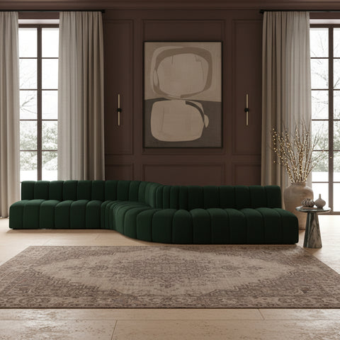 Briar Green 197 Boucle Fabric Upholstered Modular Sectional, 8-Piece